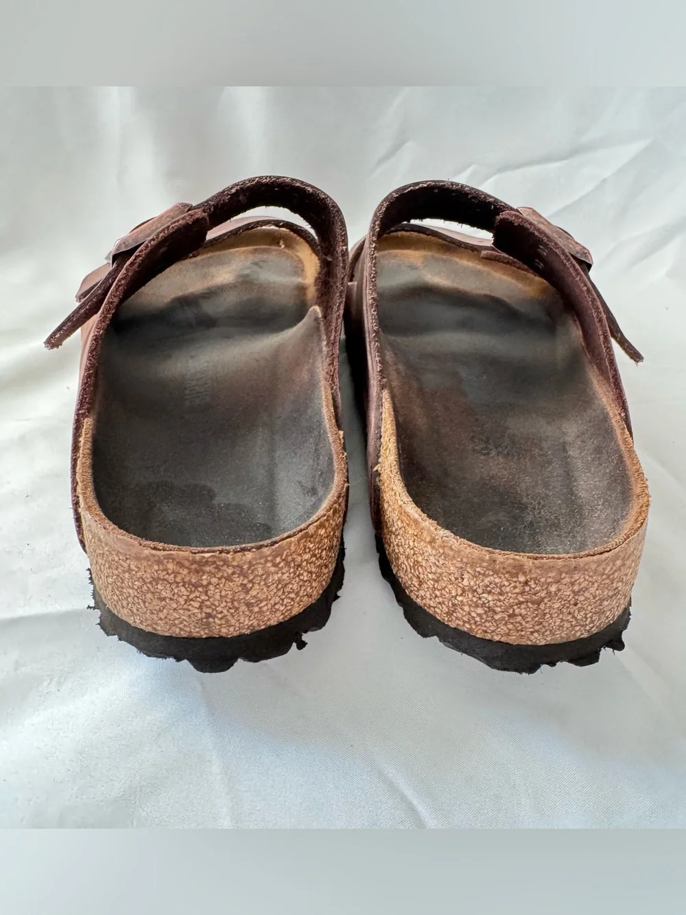 Birkenstock Arizona Sandals Habana Brown Oiled Leather Finish Sz 42 Outdoor EUC